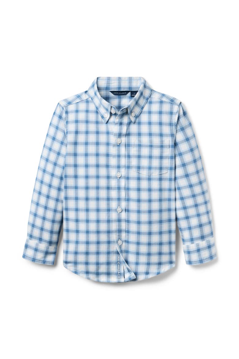 Plaid Flannel Shirt, Main, color, Blue
