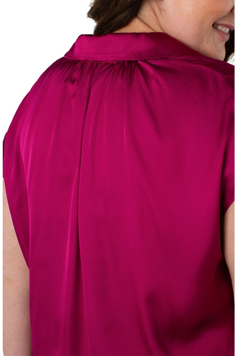 Dolman Sleeve Satin Shirt, Alternate, color, FUCHSIA KISS