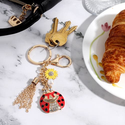 Juicy Couture Lucky Ladybug Charm Travel Keychain In Gold