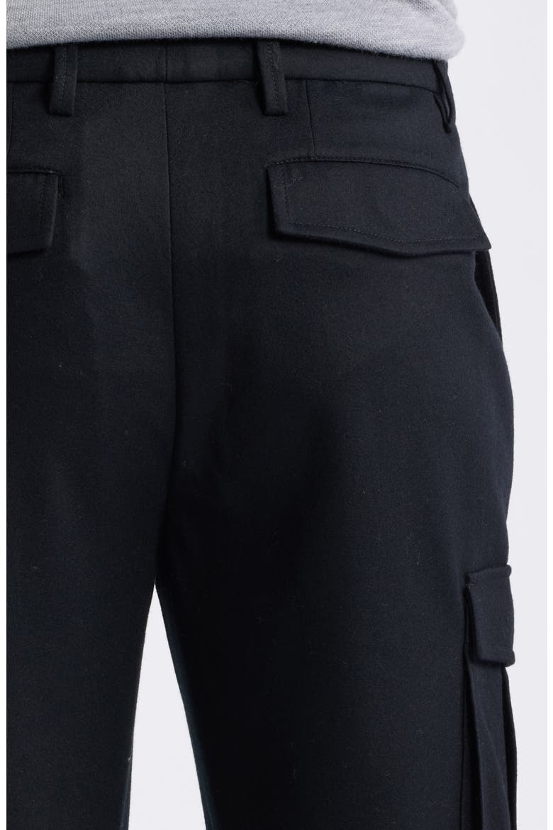 Wool Blend Cargo Pants, Alternate, color, BLACK