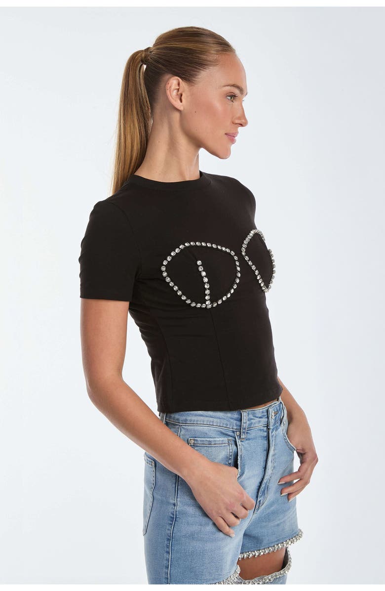 The Noli Shop Rya Crystal T-Shirt, Alternate, color, 