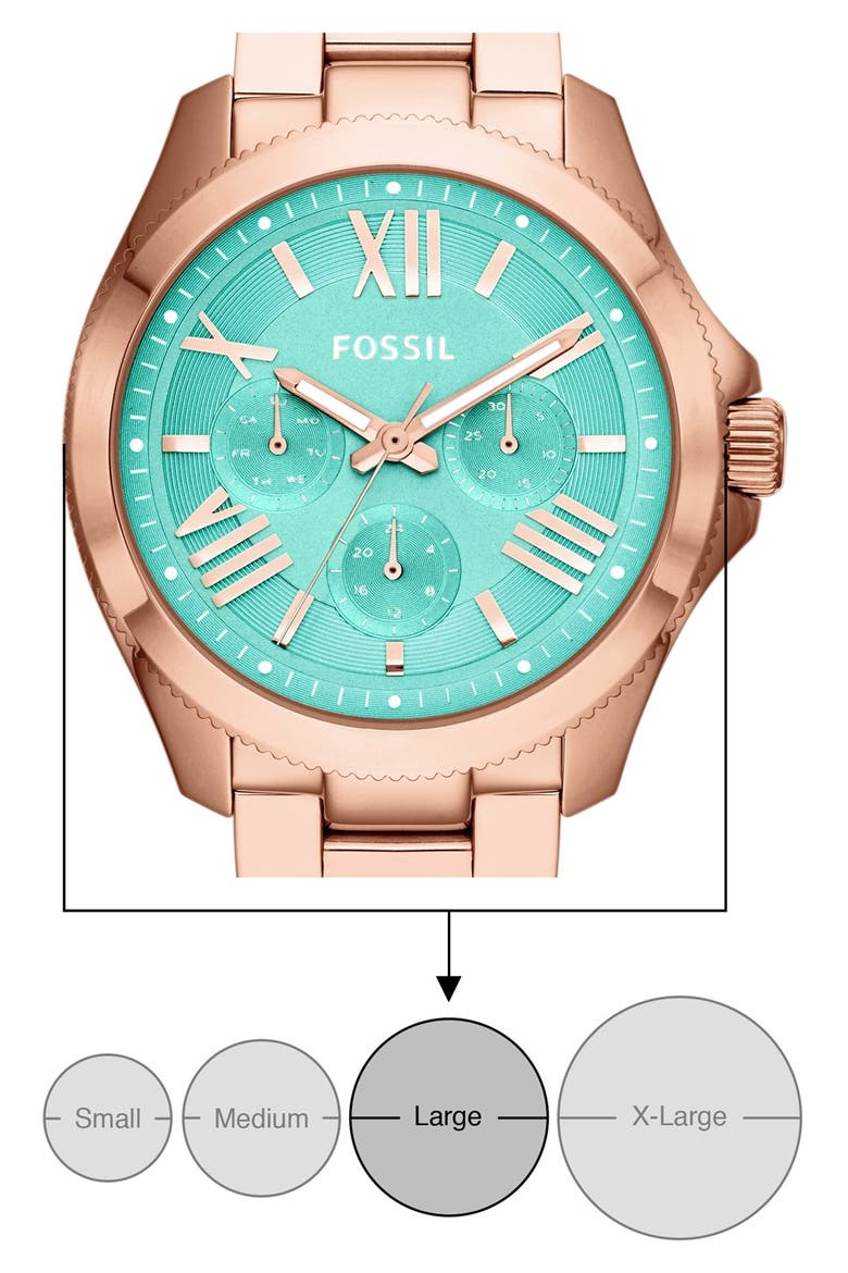 'Cecile' Multifunction Bracelet Watch, 40mm, Alternate, color, ROSE GOLD/ MINT