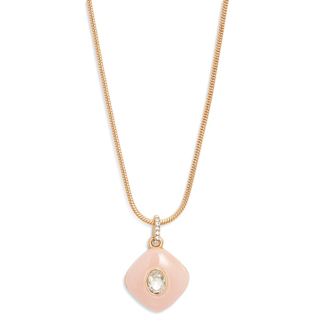 Nordstrom Domed Resin & Crystal Pendant Necklace