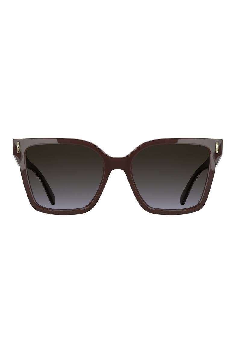 Roseau 55mm Modified Rectangular Sunglasses, Main, color, WINE