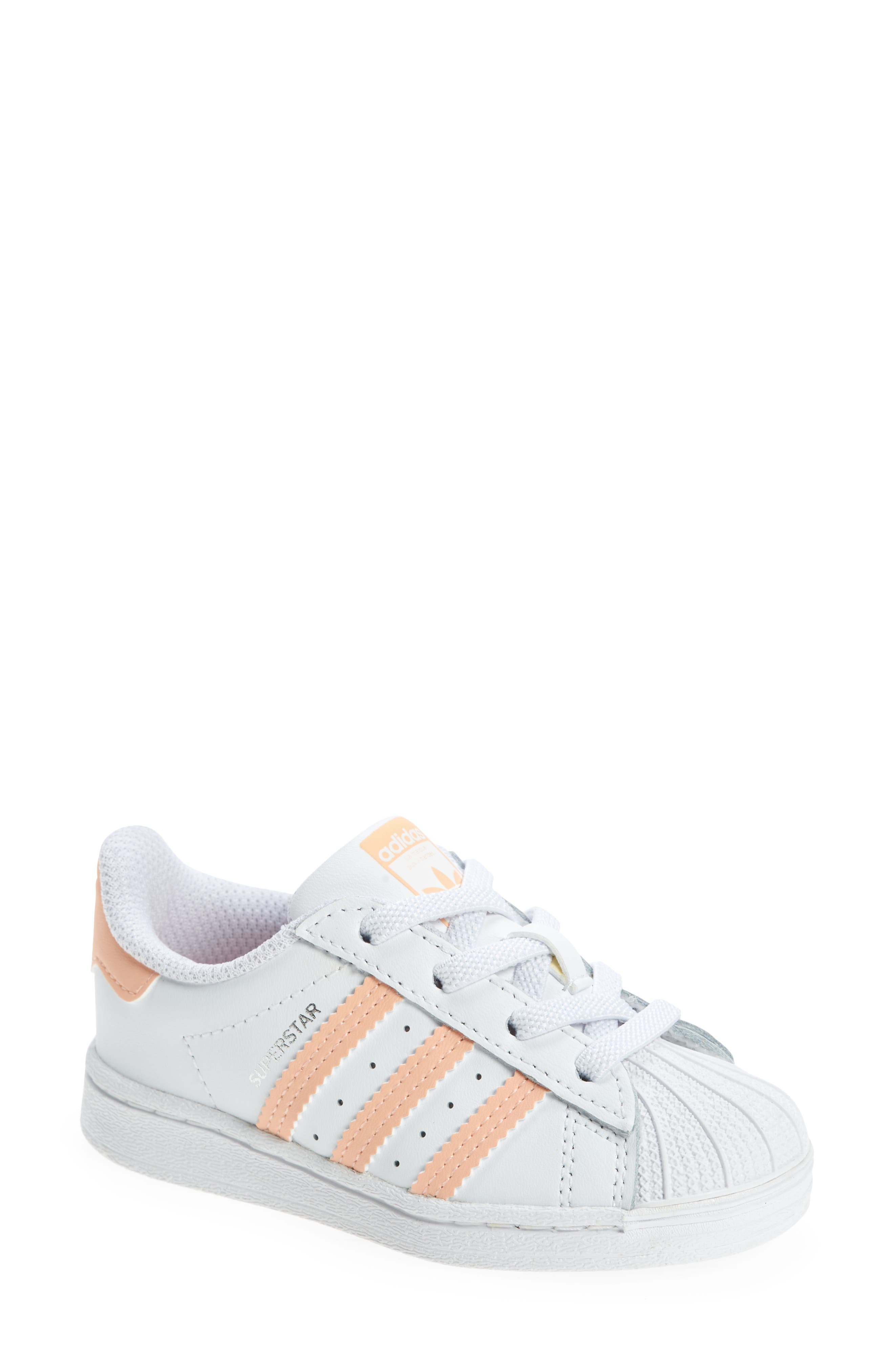 Superstar Sneaker, Main, color, WHITE/ PINK