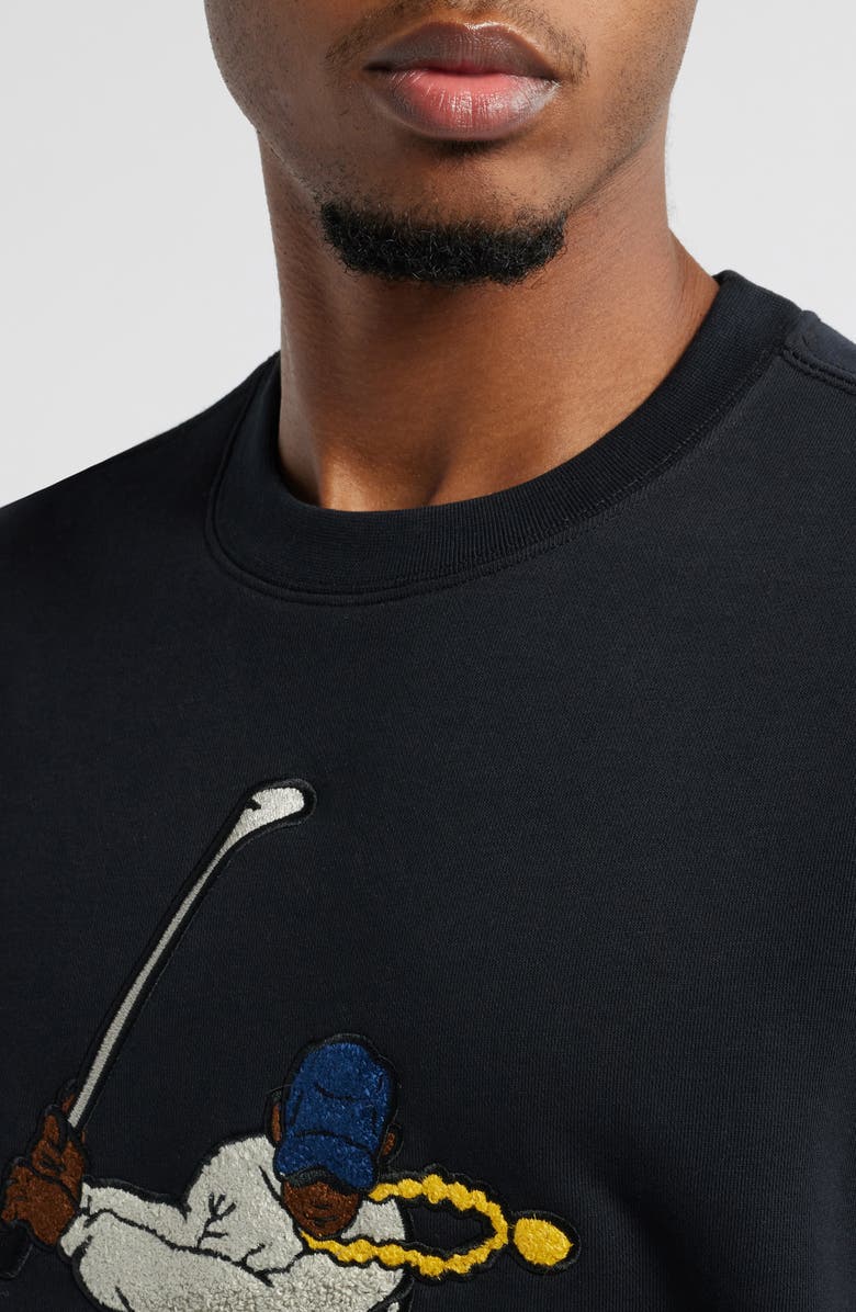 Eastside Golf Swingman Appliqué Sweatshirt, Alternate, color, Black