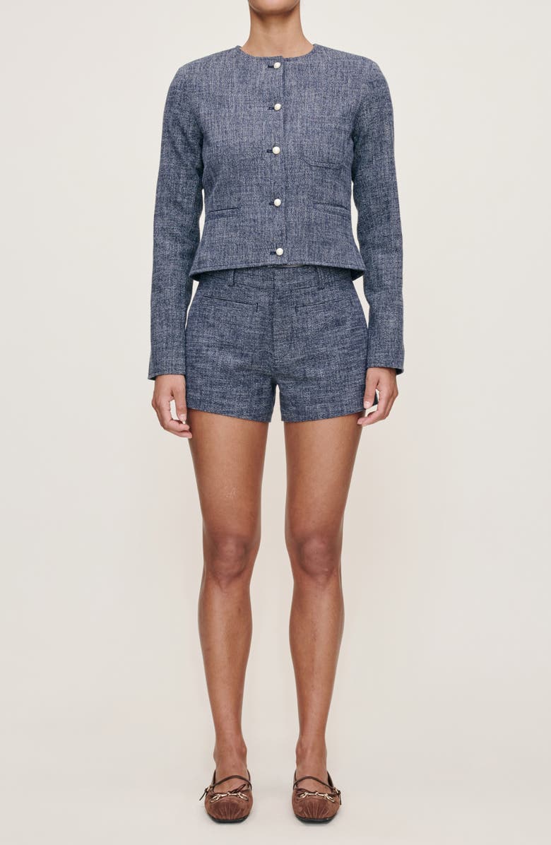 DL1961 Ceia Crop Cotton & Wool Jacket, Alternate, color, Everblue