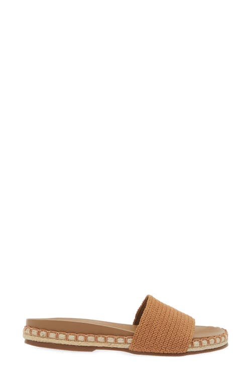 Kaanas Savaii Textured Band Pool Slide Sandal In Brown