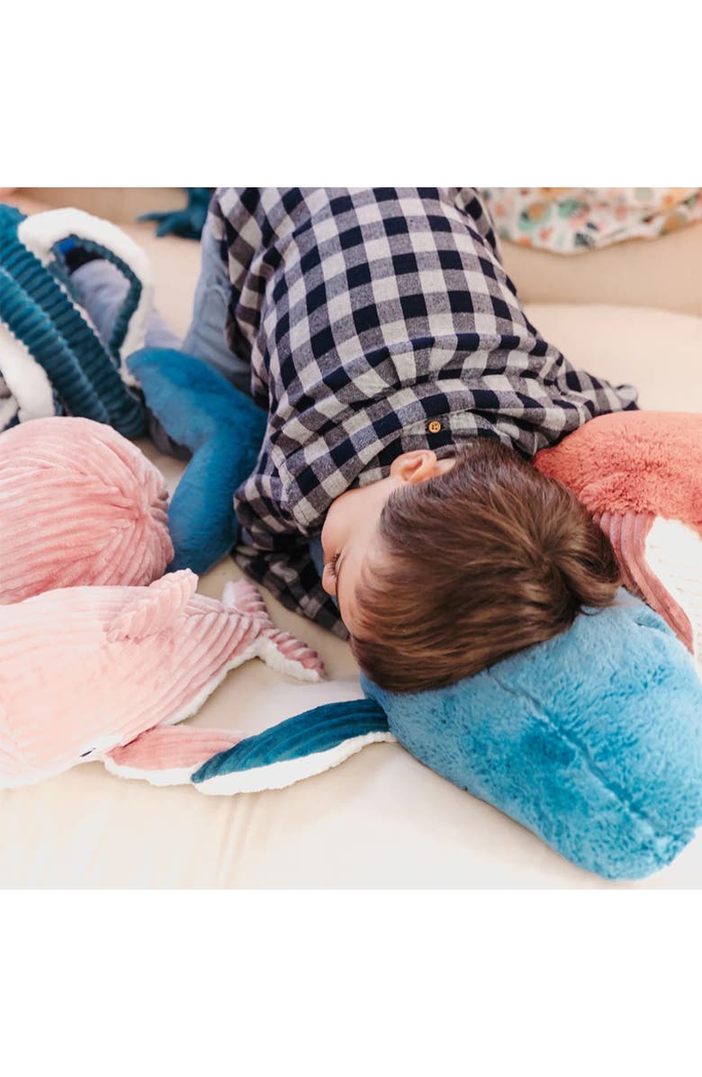 Les Ptipotos Whale Mom and Her Baby - Secret Keeper Plush Toy, Eco-Friendly, Soft & Washable, Alternate, color, Blue