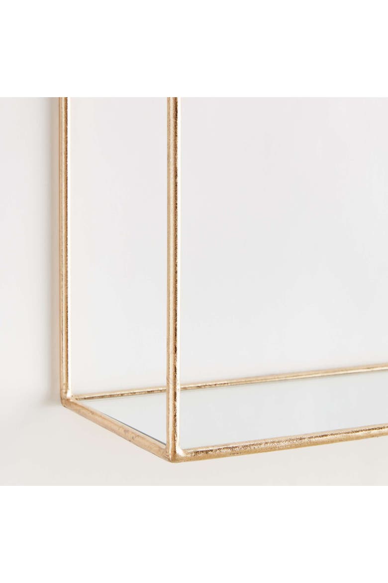 Duncan Mirrored Wall Shelves Set Of 4, Alternate, color, Gold