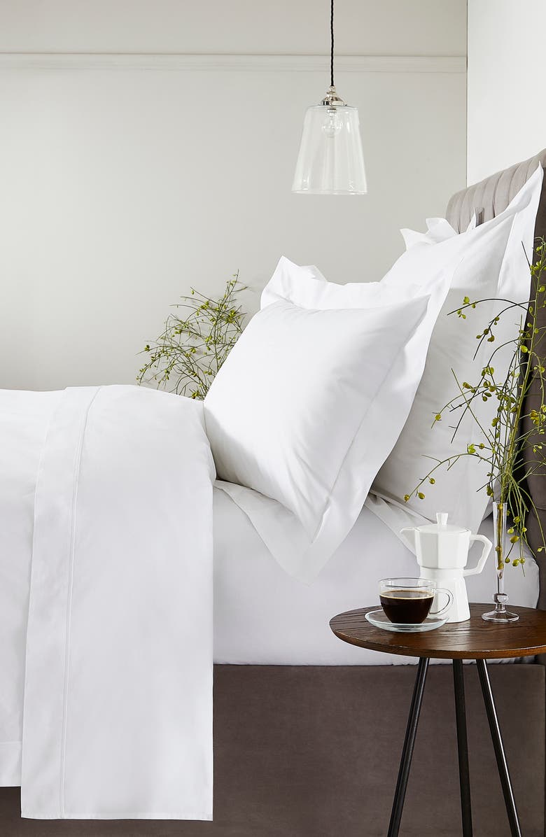 The White Company Luxury Savoy Duvet Cover & Shams Set, Alternate, color, 