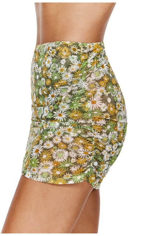 Flirtt Gottex Gardenia Mesh Skirt Cover-up In Green