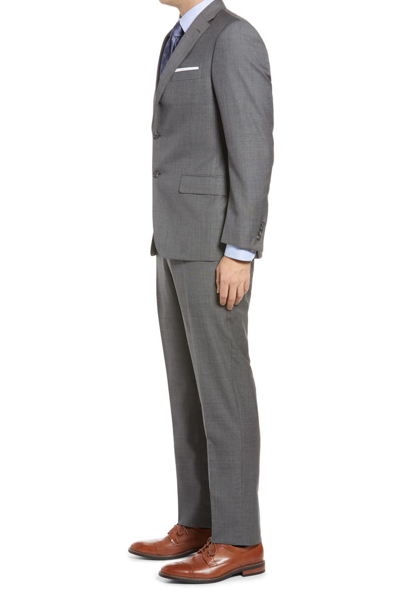 Infinity Sharkskin Classic Fit Wool Suit, Alternate, color, GREY