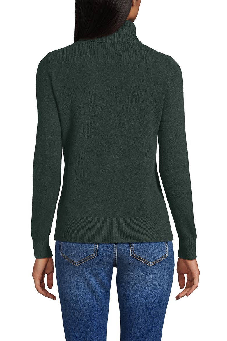 Cashmere Turtleneck Sweater, Alternate, color, Evening Forest