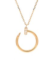 Pre-Owned Cartier Juste un Clou Pendant Necklace 18K Yellow Gold with Diamonds