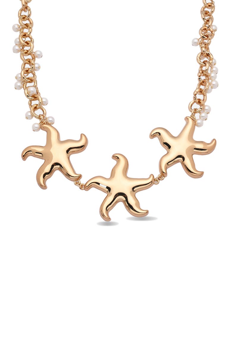 Lauren Starfish Necklace, Main, color, GOLD