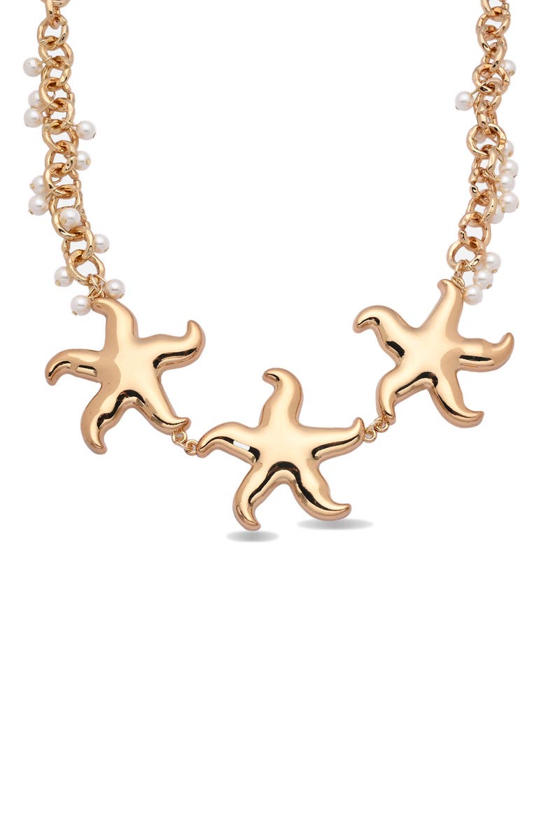 EYE CANDY LOS ANGELES Lauren Starfish Necklace, Main, color, Gold