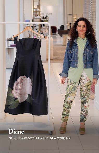 Sachin Babi Shay Strapless Mikado Midi Cocktail Dress Nordstrom