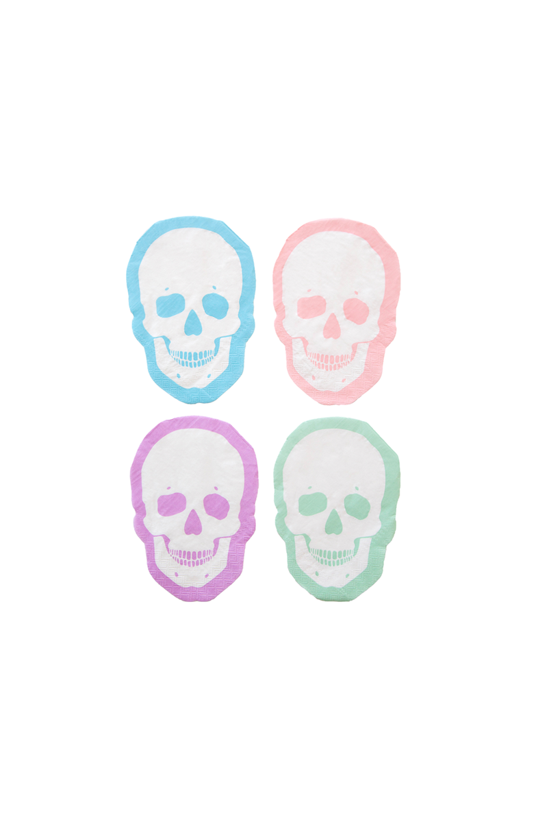 Jollity & Co. Pastel Skull Large Napkins, Main, color, Assorted Pre-Pack