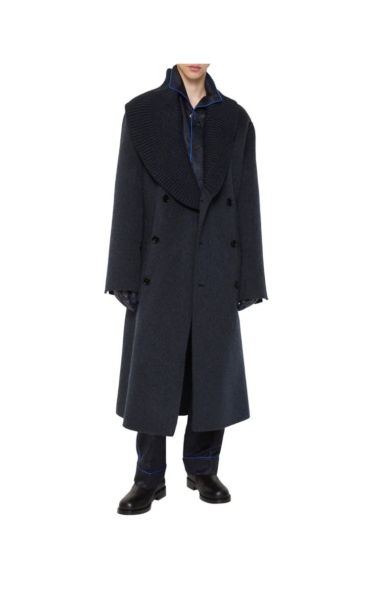 Burberry Wool Mohair Blend Coat, Alternate, color, Night Grey Melange