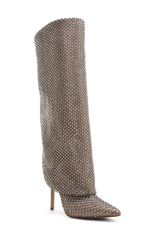 ALDO Livy Studded Foldover Knee High Boot in Pewter 