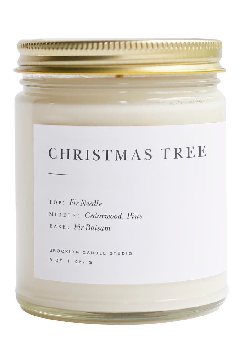 Christmas Tree Jar Candle, Main, color, WHITE