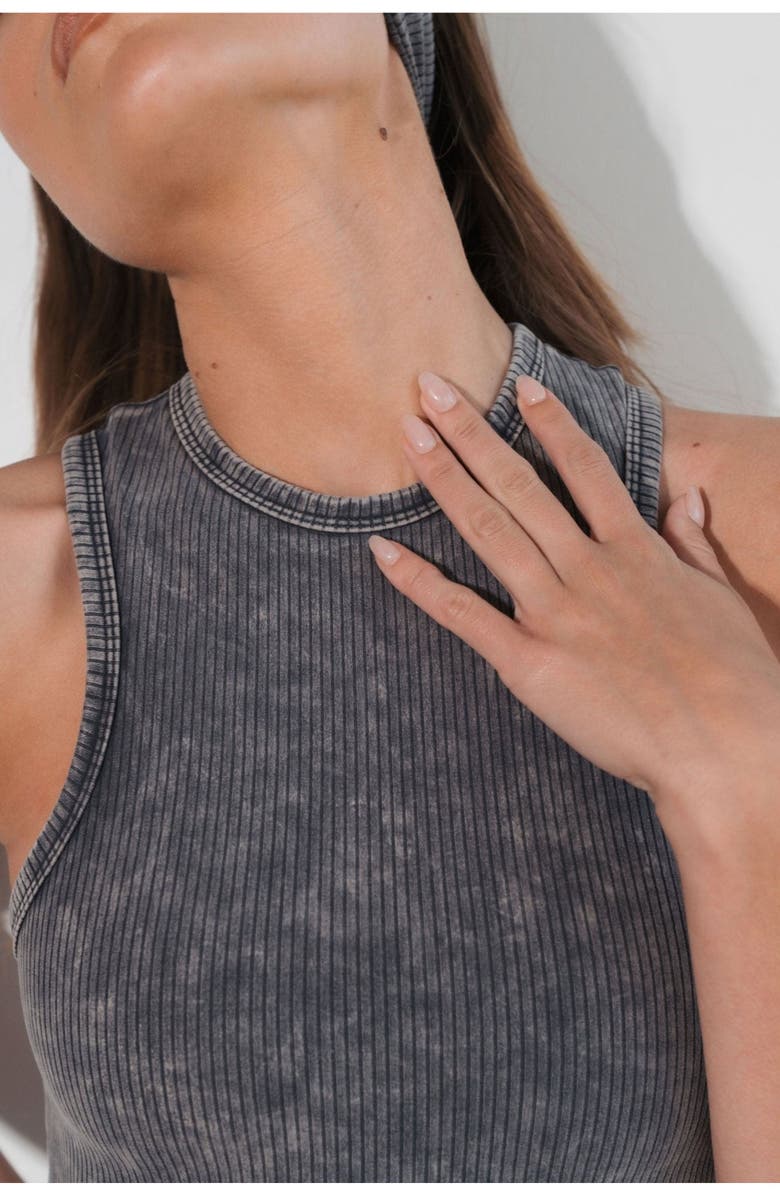 Vitality Cloud II Rib High Neck Tank, Alternate, color, Iron Washed