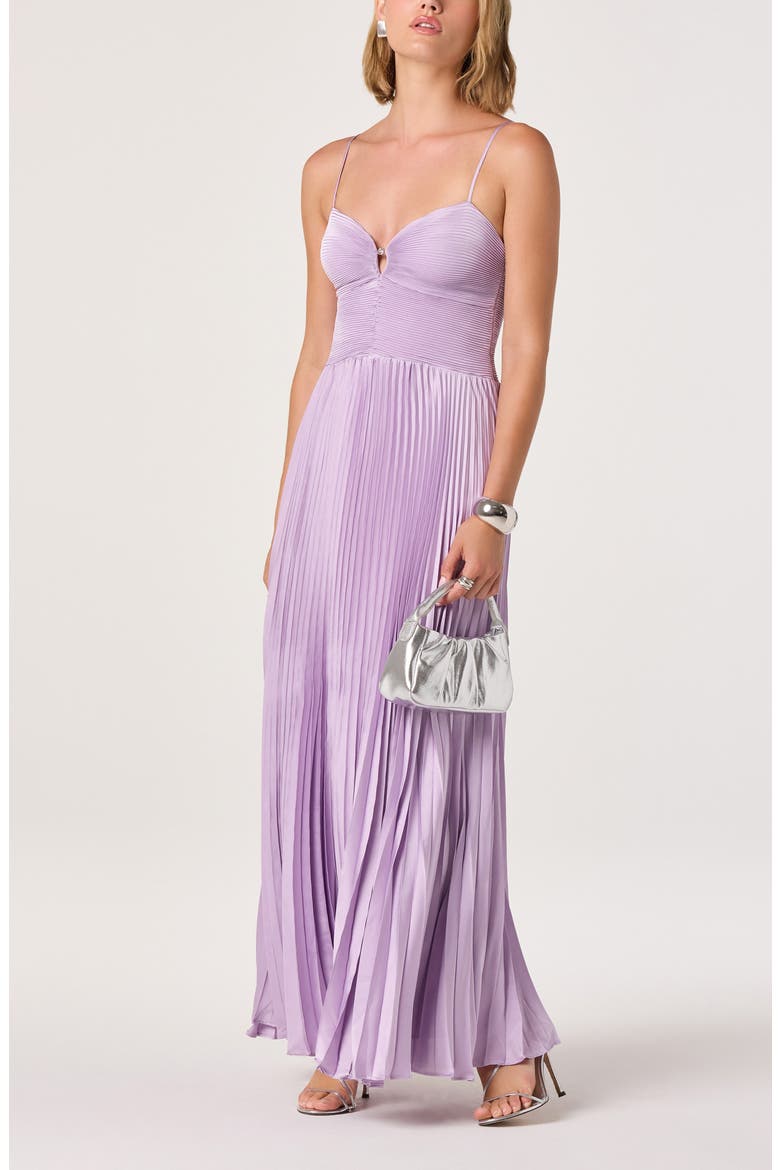 Alaia Pleat Evening Gown, Alternate, color, LILAC