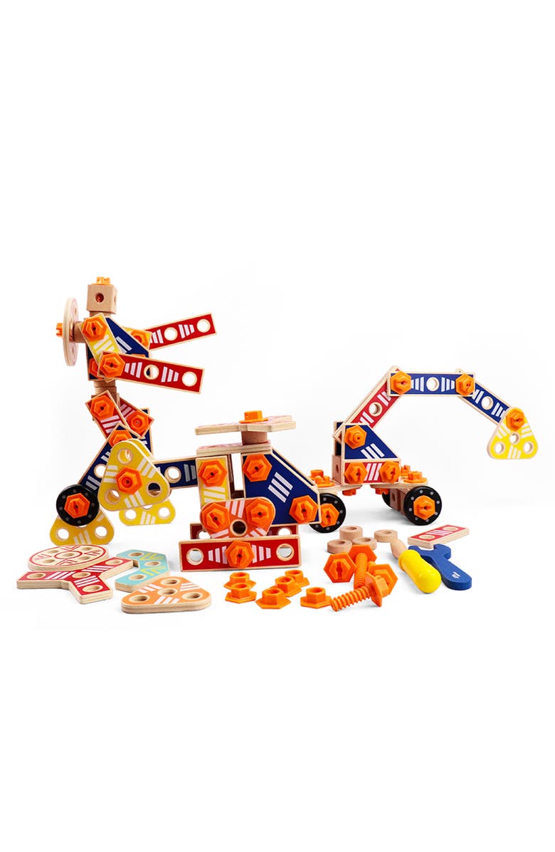 Leo & Friends Builder Set, 72-Piece Toddler Play Kit for Boys and Girls, Main, color, Orange