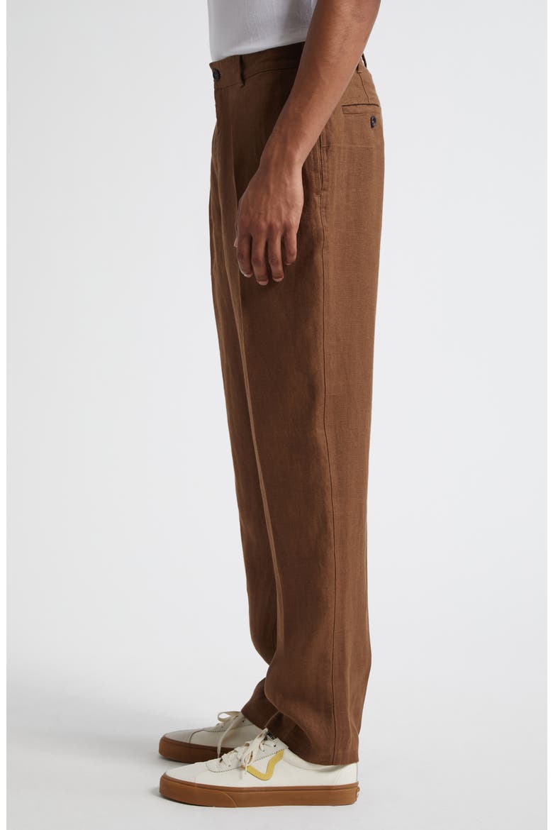 Miki Antique Linen Games Trousers, Alternate, color, 300 COFFEE