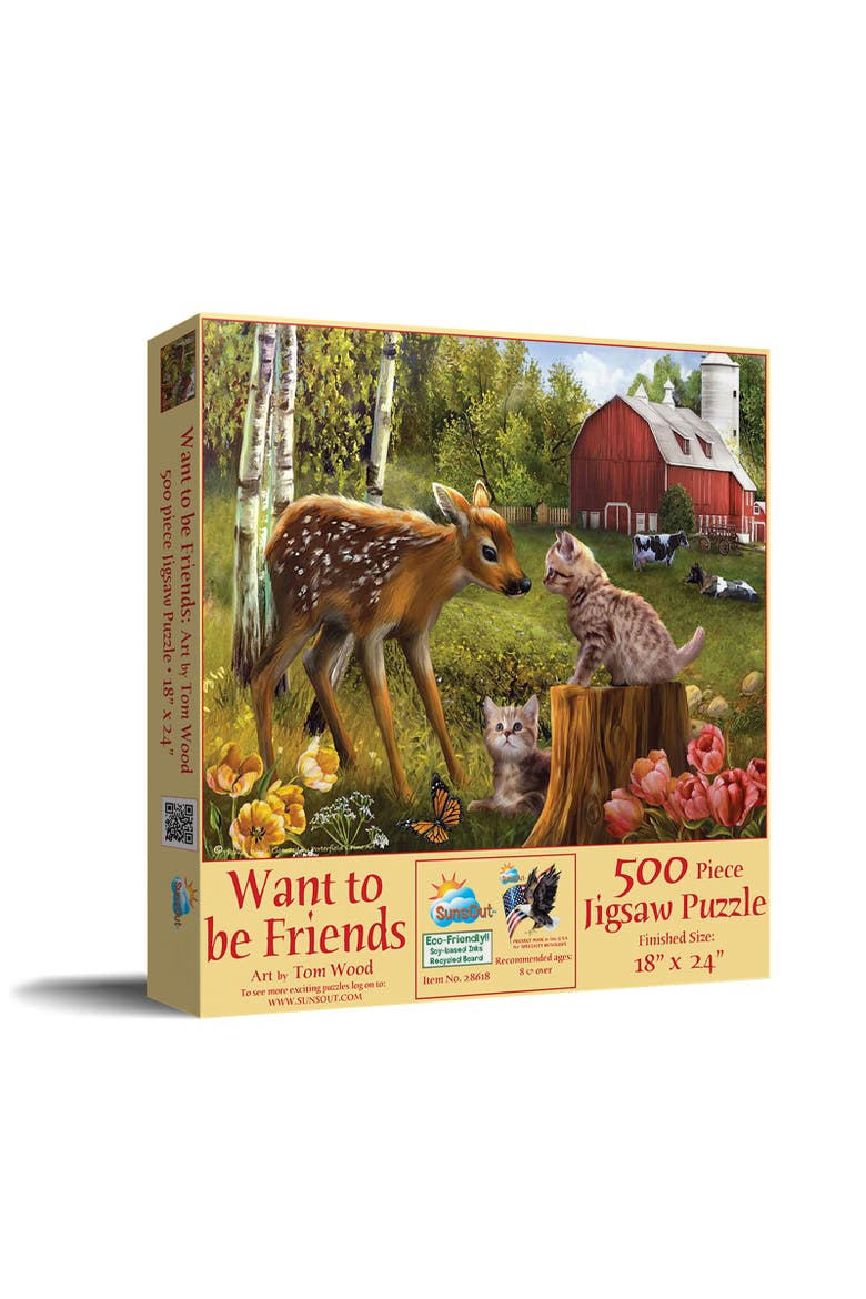 Want to be Friends 500 piece Jigsaw Puzzle for Adults, Main, color, Multicolor