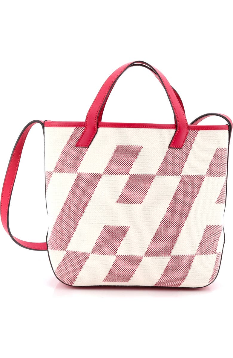 Pre-Owned Hermes Cabas H en Biais Tote Canvas with Leather 27, Main, color, Framboise