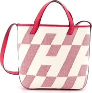 Pre-Owned Hermes Cabas H en Biais Tote Canvas with Leather 27