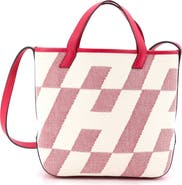 Pre-Owned Hermes Cabas H en Biais Tote Canvas with Leather 27