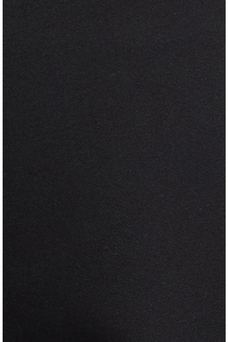 Wool Doeskin Elastic Waist Crop Pants, Alternate, color, BLACK