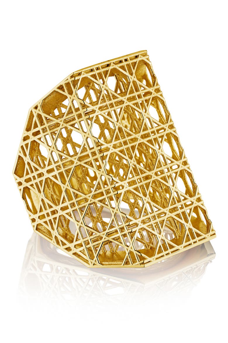 Cane Maxi Ring, Main, color, 18K GOLD VERMEIL