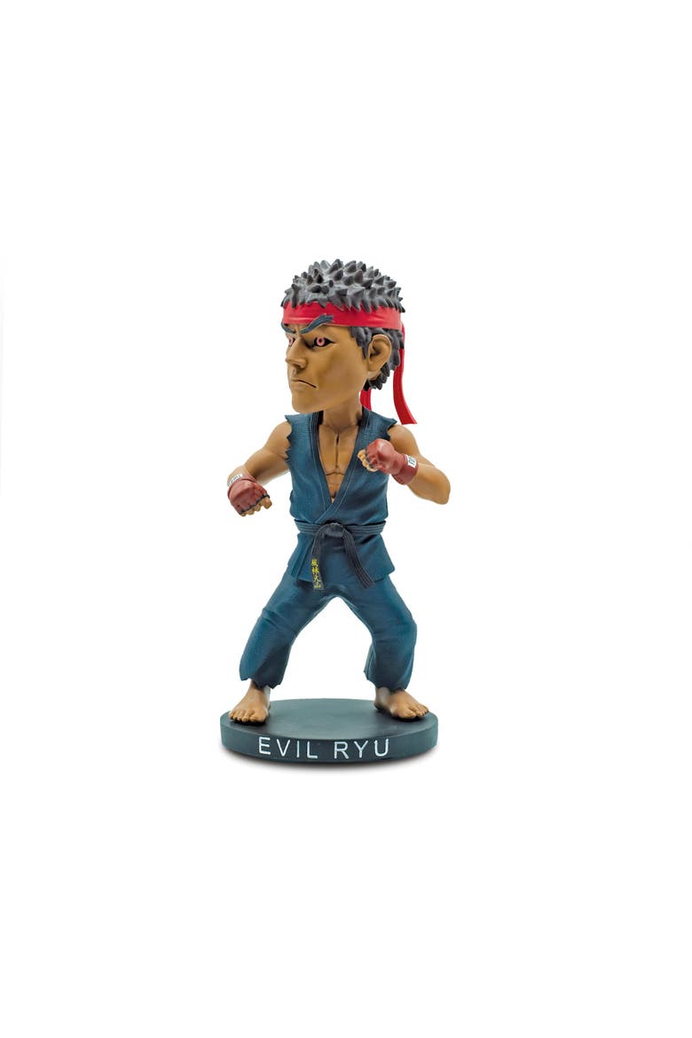 Street Fighter Evil Ryu 8-Inch Resin Bobblehead Figure | Toynk Exclusive, Main, color, Blue