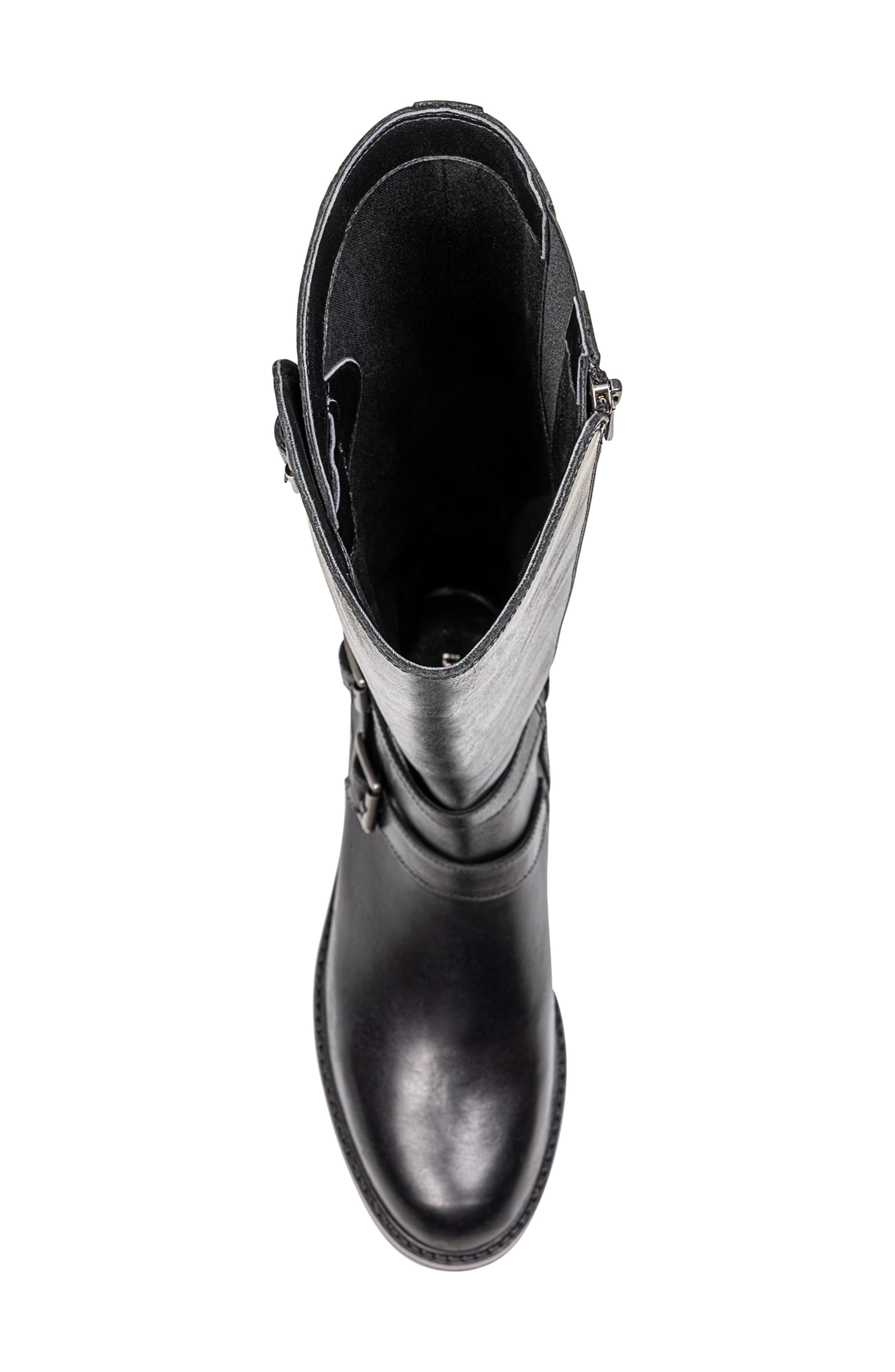 Donald Pliner Carlota Knee High Moto Boot, Alternate, color, Black