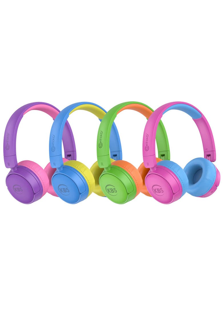 Kids KB5 Wired Headphones, Alternate, color, Pink/Aqua