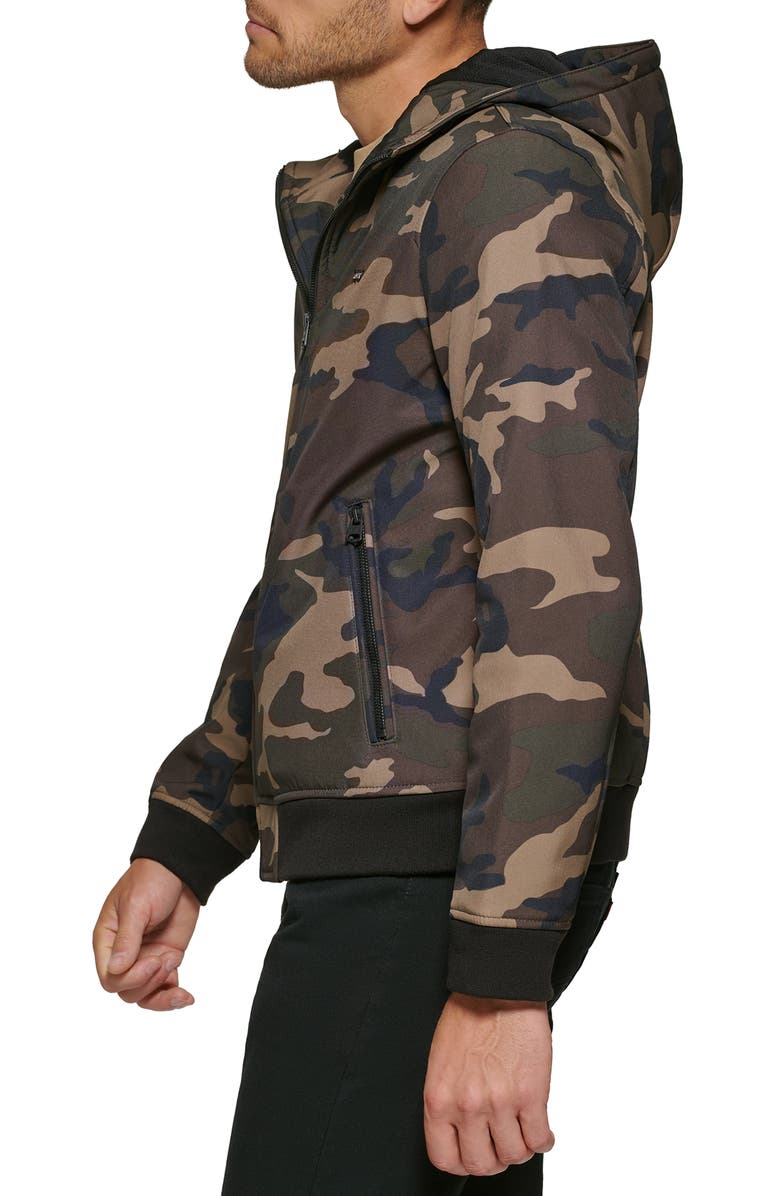 Levi's<sup>®</sup> Soft Shell Hoodie Bomber Jacket, Alternate, color, Camouflage