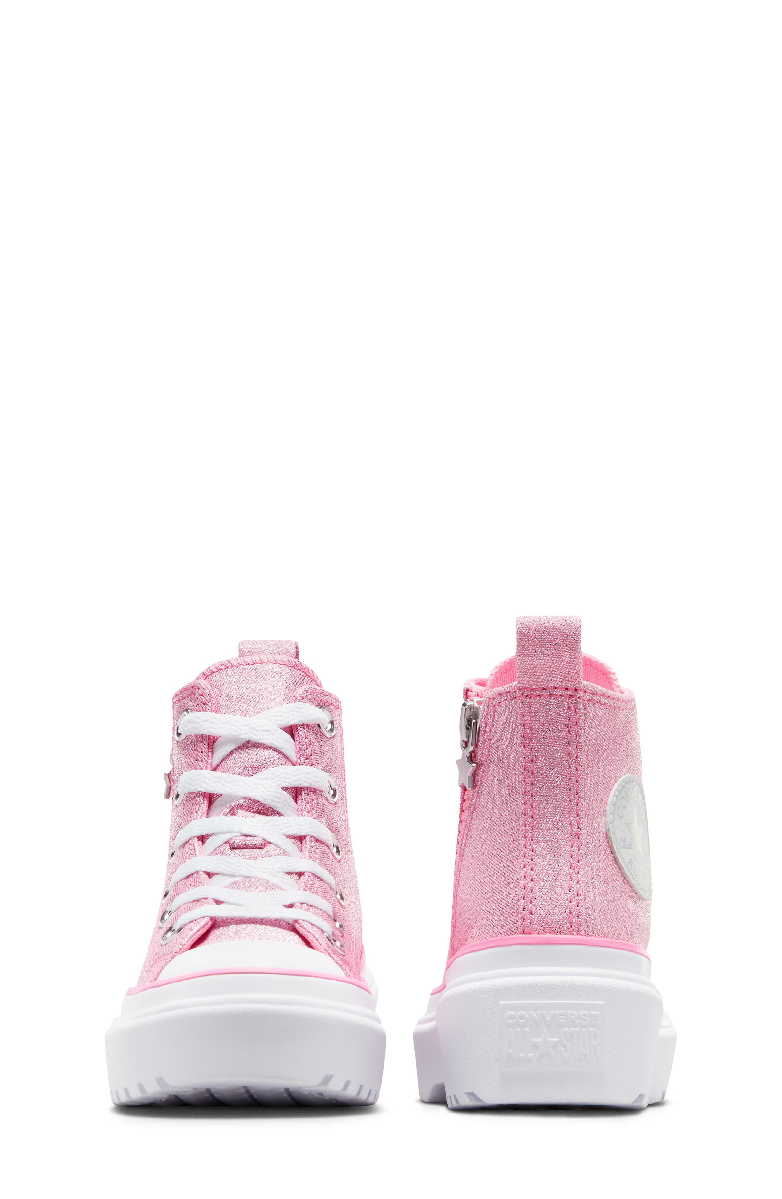 Converse Kids' Chuck Taylor<sup>®</sup> All Star<sup>®</sup> Lugged High Top Sneaker, Alternate, color, Oops Pink/White
