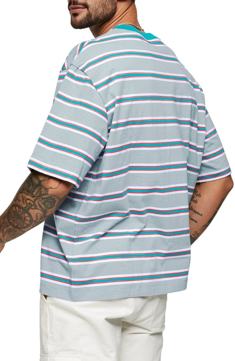 Topman Multistripe Pocket T-Shirt, Alternate, color,