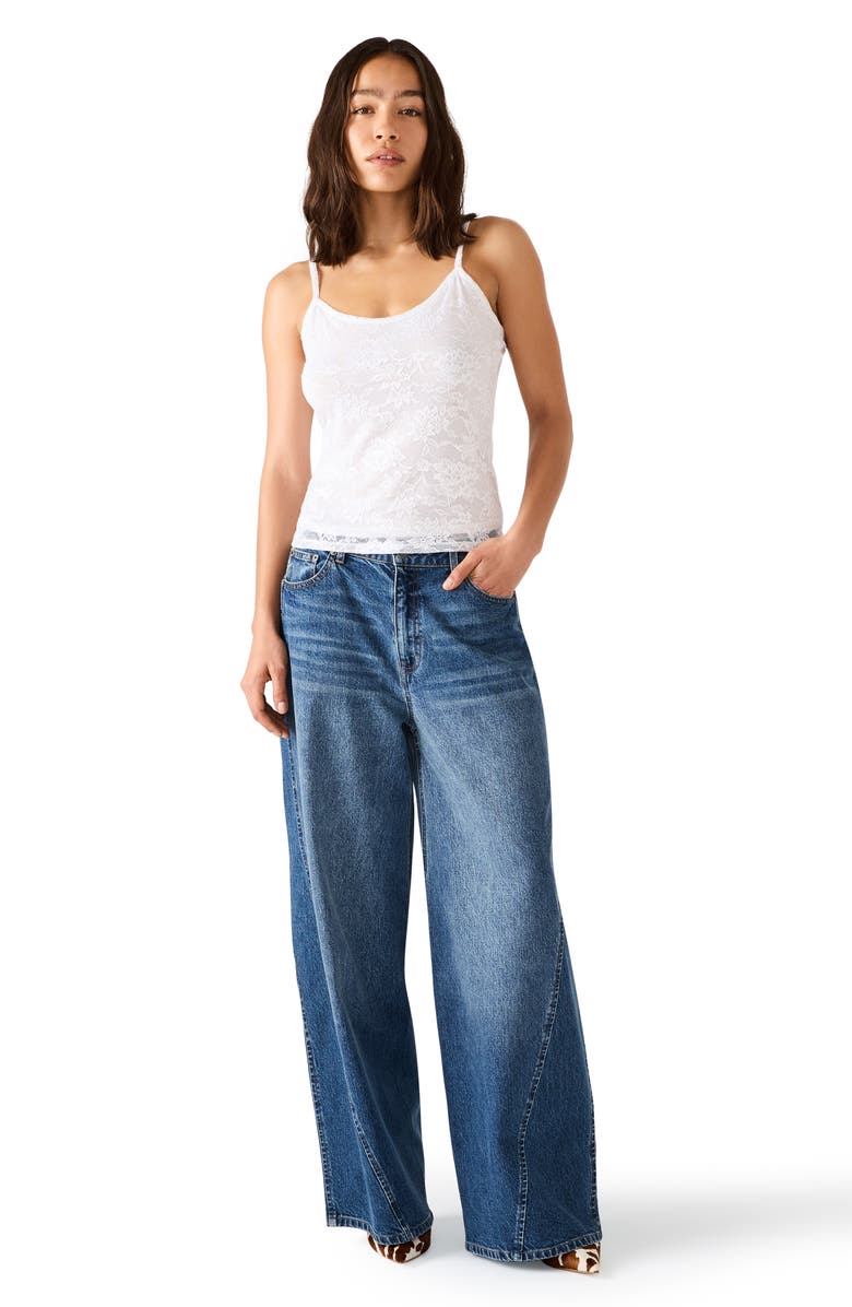 STEVE MADDEN LUXE Stretch Lace Camisole, Alternate, color, White