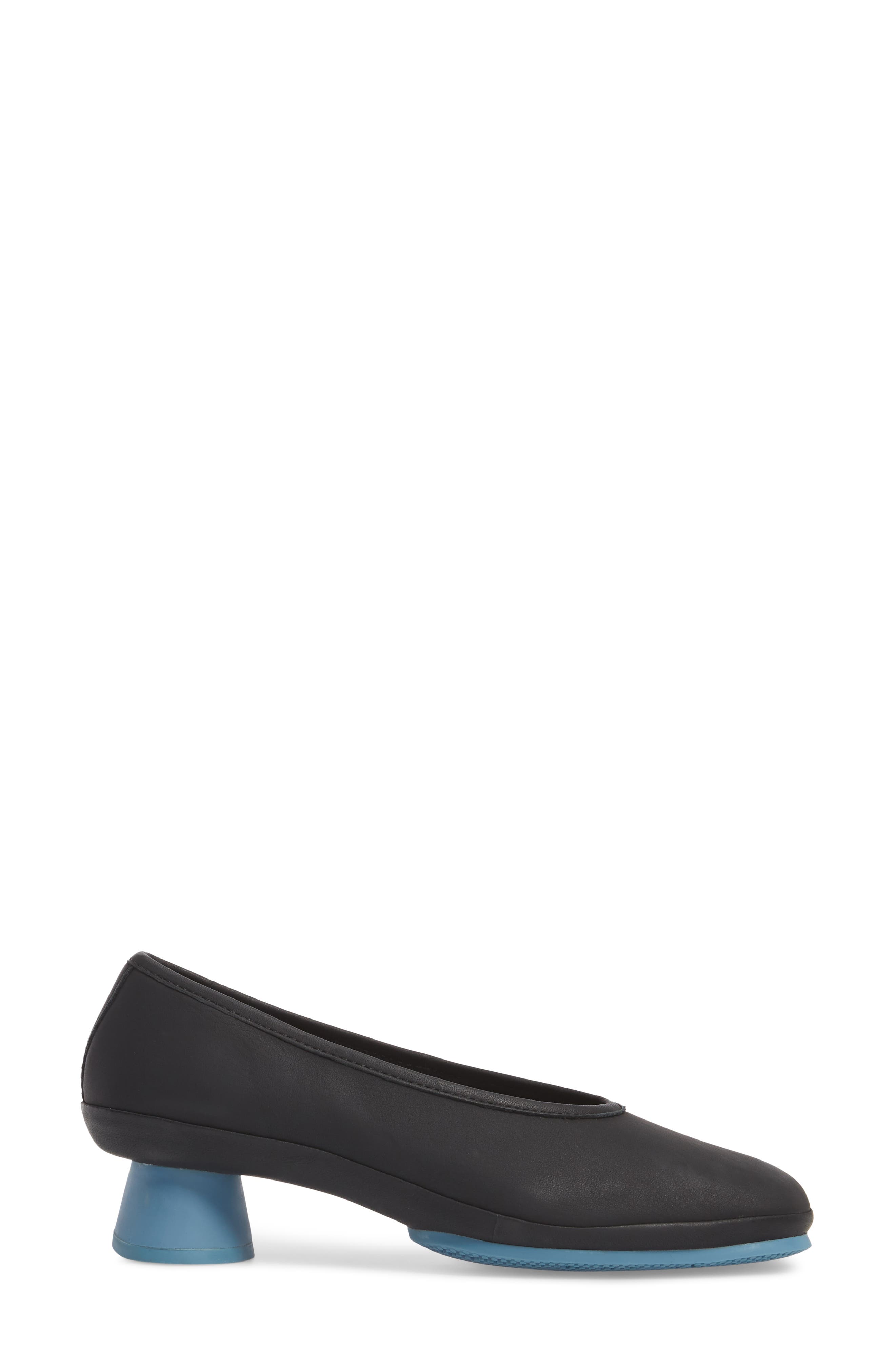 Alright Cone Heel Pump, Alternate, color, BLACK LEATHER