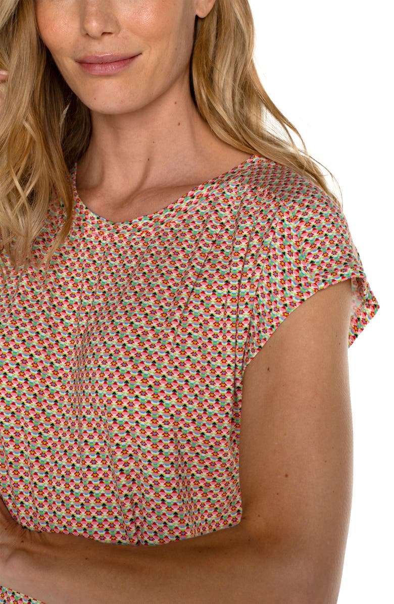 Liverpool Los Angeles Geometric Print Knit Top, Alternate, color, Beige Geo Multi