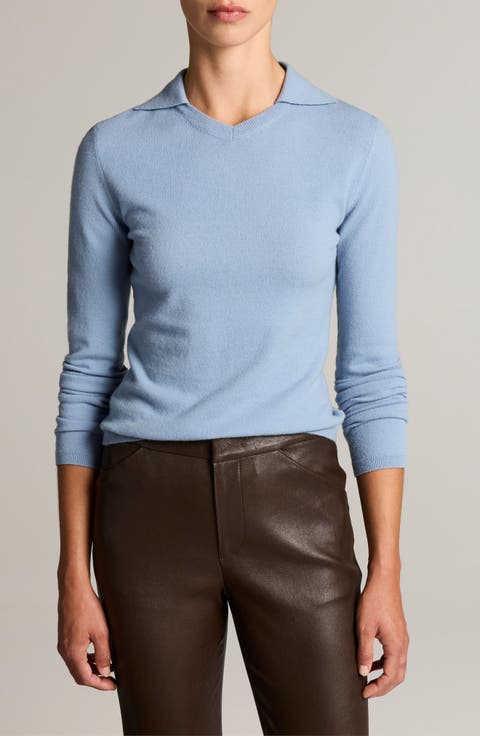 V-Neck Polo Sweater