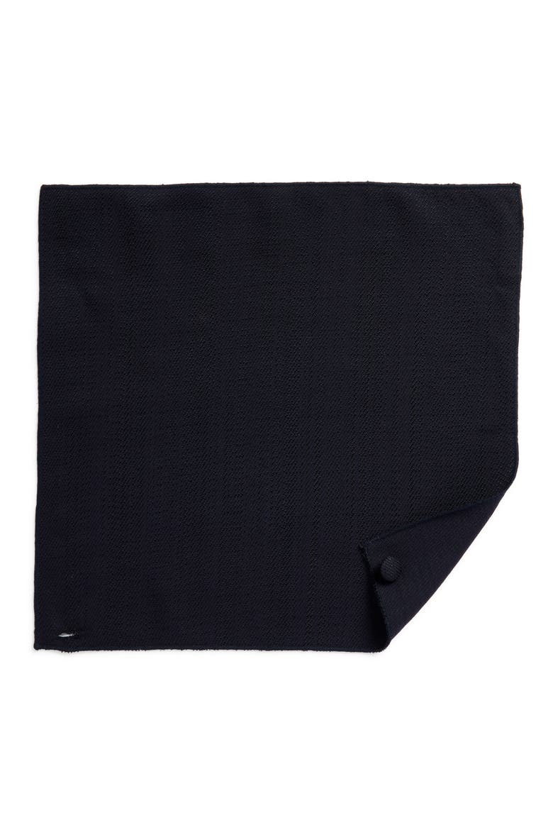 Textured Wool Pocket Square, Alternate, color, NAVY