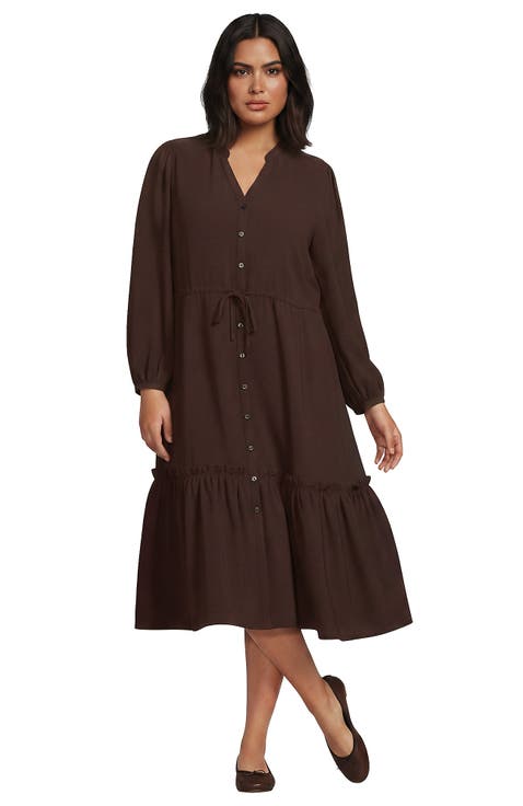 Bracelet Button Front Midi Dress