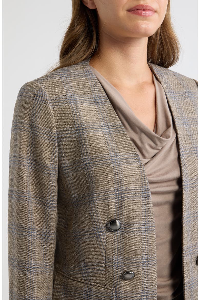 Faux Double Breasted Blazer, Alternate, color, NATURAL CLAY MULTI