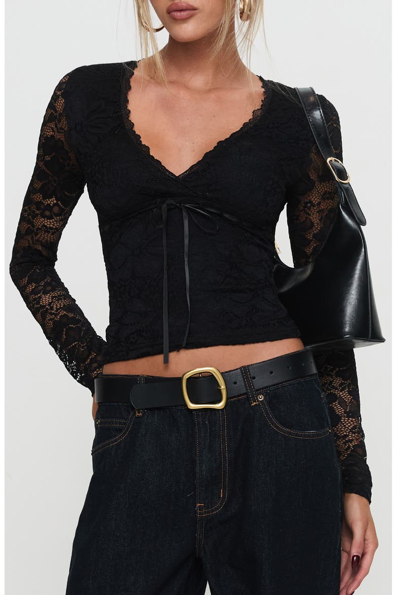 Temptation Incoming Lace Top, Main, color, BLACK